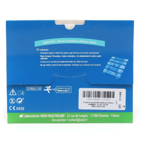 Urgostrips 10 Sutures Adhésives Stériles