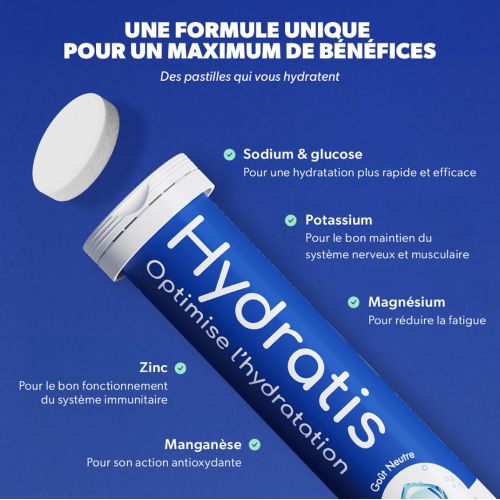 Solution d'Hydratation Citron Fleur de Sureau 20 Pastilles Effervescentes