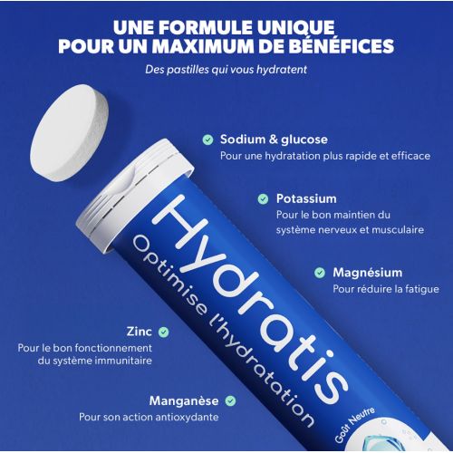 Solution d'Hydratation Noix de Coco 20 Pastilles Effervescentes