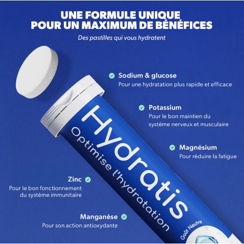 Solution d'Hydratation Citronnelle Gingembre 20 Pastilles Effervescentes