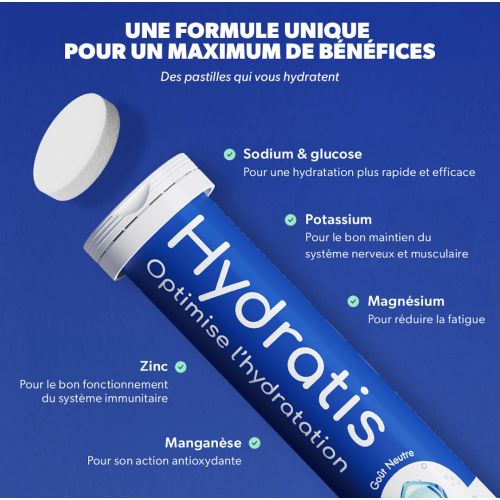 Solution d'Hydratation Pastèque 20 Pastilles Effervescentes
