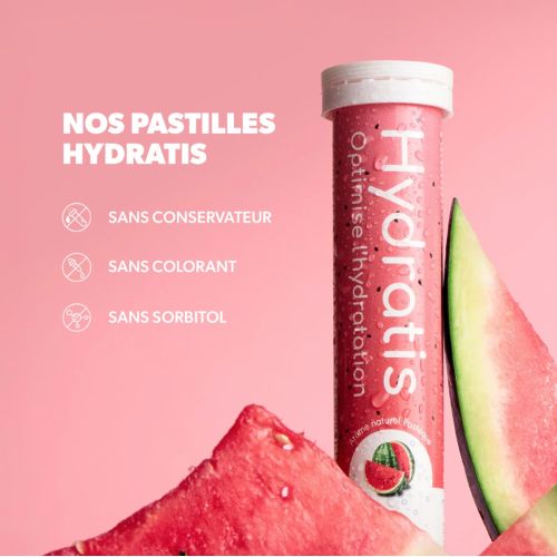 Solution d'Hydratation Pastèque 20 Pastilles Effervescentes