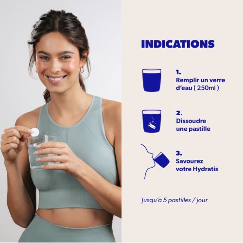 Hydratation Pêche 20 pastilles effervescentes