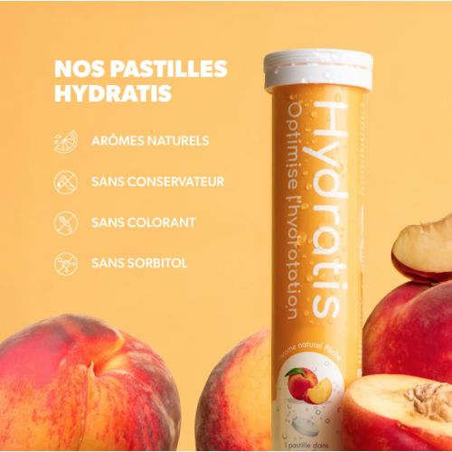 Hydratation Pêche 20 pastilles effervescentes