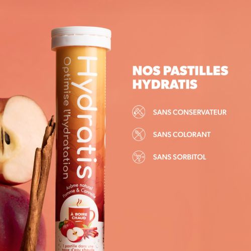 Solution d'hydratation Pomme Cannelle 20 pastilles effervescentes