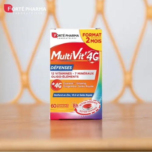 MultiVit'4G Défenses 60 Comprimés Bicouches