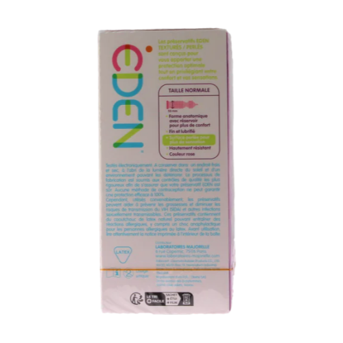 Eden préservatifs texturés perlés 12 Préservatifs