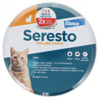 ELANCO SERESTO Collier Antiparasitaire 2 Chats - Puces Tiques