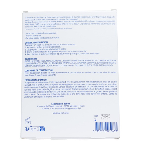 Arnipatch apaisant effet chauffant 5 Patchs