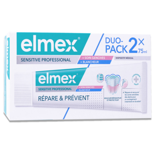 Sensitive Professional Dentifrice Soin gencives et blancheur 2 x 75 ml