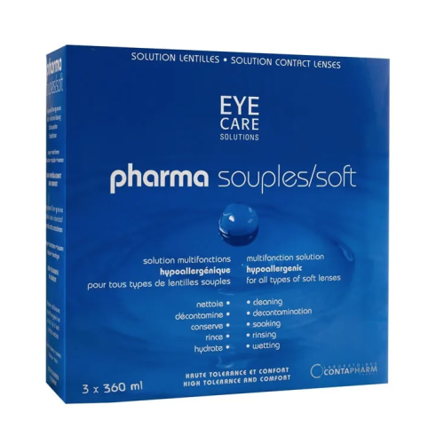 Solution Solution Nettoyante Multifonctions Pour Lentilles Souples 3 x 360 ml