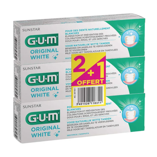 Original White Dentifrice Blancheur 3 x 75 ml