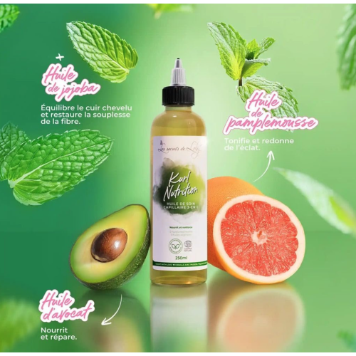 Kurl Nutrition Huile de Soin Capillaire 3en1 250 ml