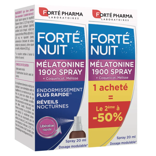 Forté Nuit Mélatonine 1900 Spray 2 x 20 ml