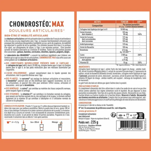 Chondrosteo+ Max Douleurs Articulaires 226 g