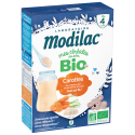 MODILAC Céréales Soir Bio Carottes 250g - Diversification Bébé 4 Mois