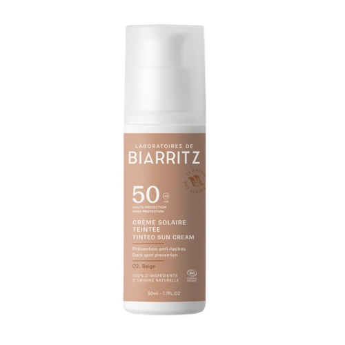 Crème Solaire Teintée Visage SPF50 Bio 50 ml