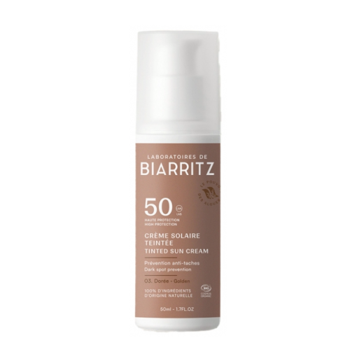 Crème Solaire Teintée Visage SPF50 Bio 50 ml