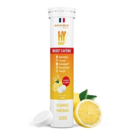 HyDrop Vitamines Minéraux Boost Caféine 20 Comprimés Effervescents Citron