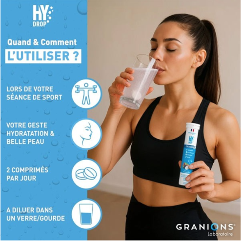 HyDrop Collagène 1 g 18 Comprimés Effervescents