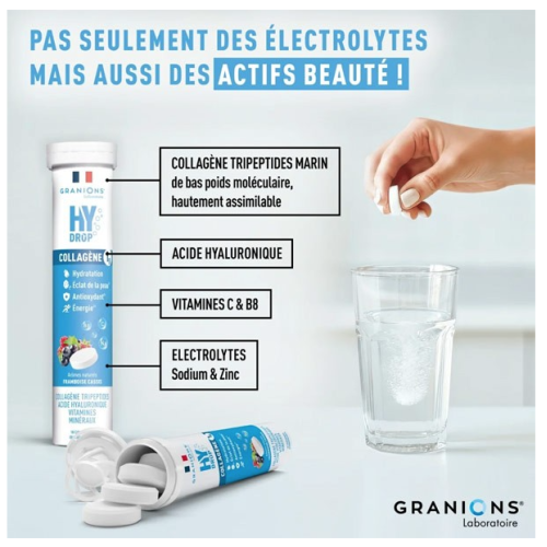 HyDrop Collagène 1 g 18 Comprimés Effervescents