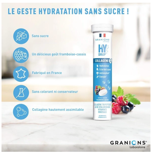 HyDrop Collagène 1 g 18 Comprimés Effervescents