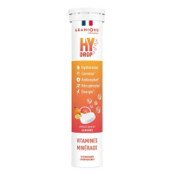 HyDrop Vitamines Minéraux 20 Comprimés Effervescents Agrumes