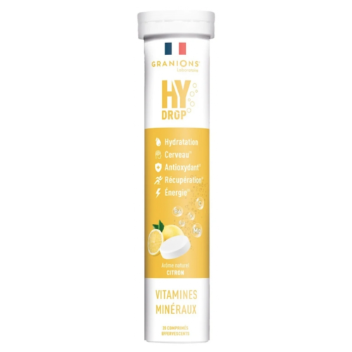 HyDrop Vitamines Minéraux 20 Comprimés Effervescents Citron