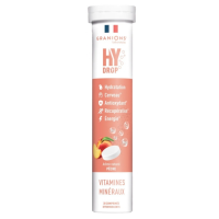 HyDrop Vitamines Minéraux 20 Comprimés Effervescents Pêche