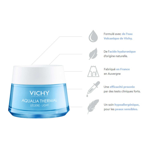 Crème Vichy Aqualia Thermal : Hydratation 48h, peau éclatante