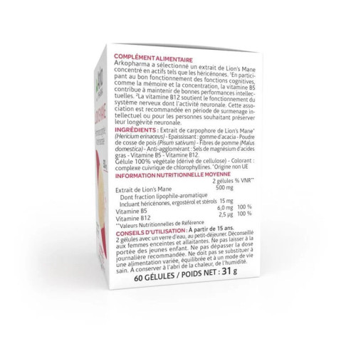 Complément Lion's Mane Arkopharma - Soutien cognitif & mémoire
