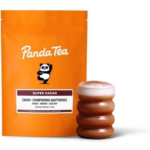 PANDA TEA Super Cacao : Énergie & Sérénité sans caféine - 21 doses