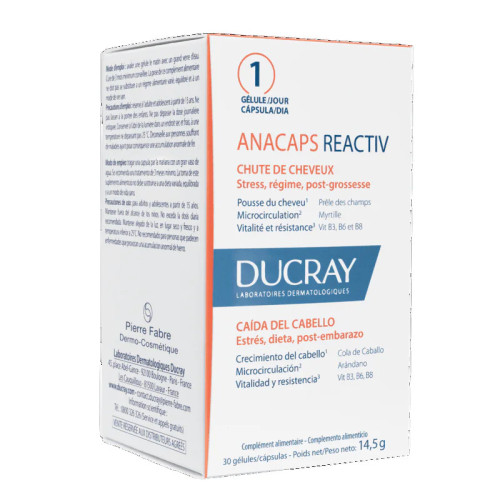 Ducray Anacaps Réactiv Gélules - Cure Cheveux & Ongles 90+