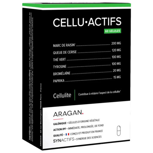 Aragan CelluActifs : Gélules naturelles anti-cellulite & drainantes