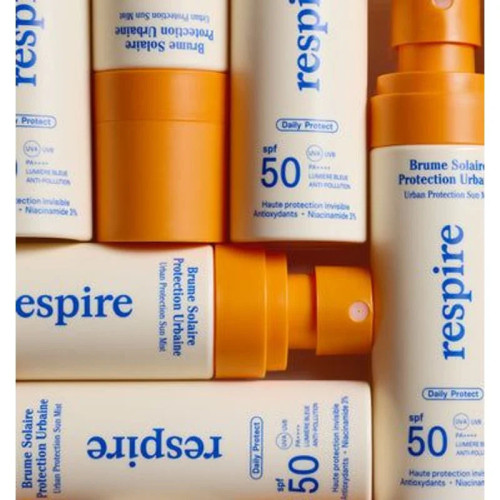 Respire SPF50 Brume : Protection UV + lumière bleue, peau fraîche