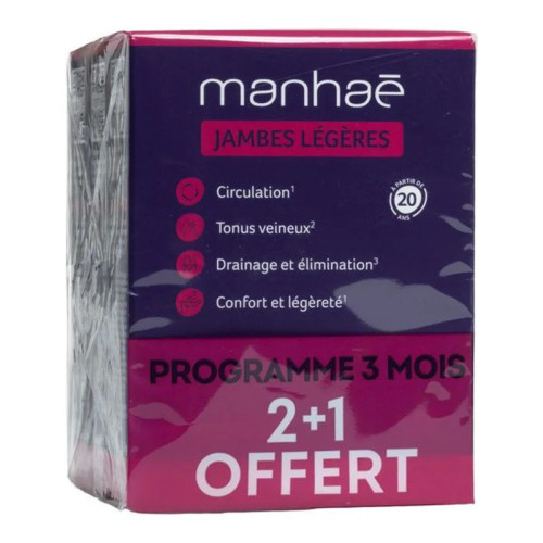 MANHAE Gélules : Soulage jambes lourdes, drainage et confort veineux