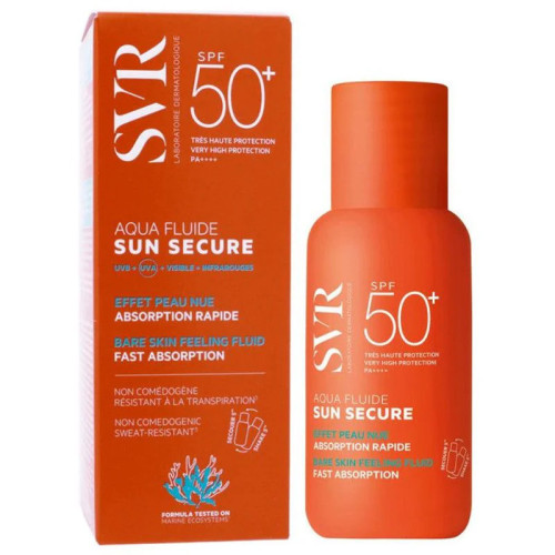 SVR SPF50+ Aqua-Fluide : Protection totale UVA/UVB + lumière visible