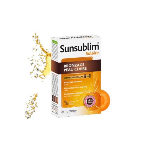 NUTREOV SunSublim Gél Bronzant Peau Claire - 84 Gélules