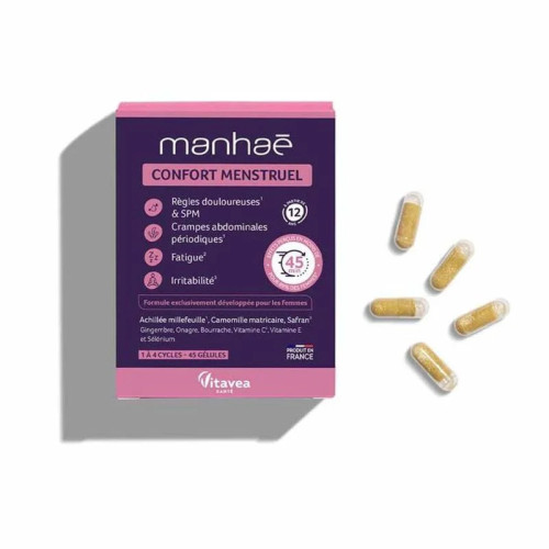 MANHAE Confort Menstruel Gél : Soulagement SPM & règles douloureuses