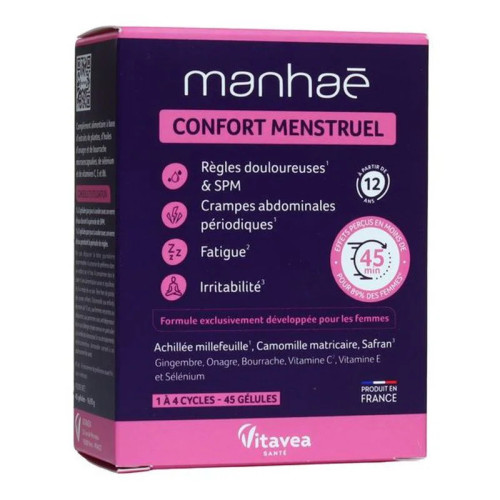 MANHAE Confort Menstruel Gél : Soulagement SPM & règles douloureuses