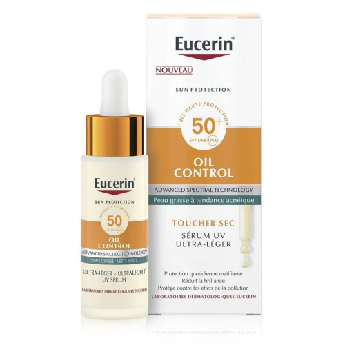 Sérum Eucerin SPF50+ - Matifiant, protection UV & peau équilibrée