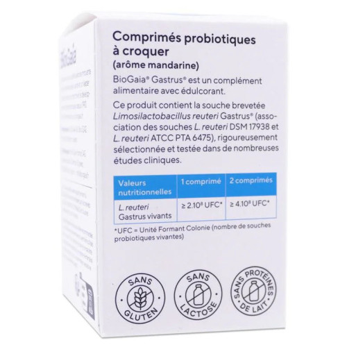 BioGaia Gastrus : Probiotique mandarine contre ballonnements