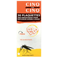 Diffuseur CINQ SUR CINQ : 30 Plaquettes - 8h Anti-Moustiques & Guêpes
