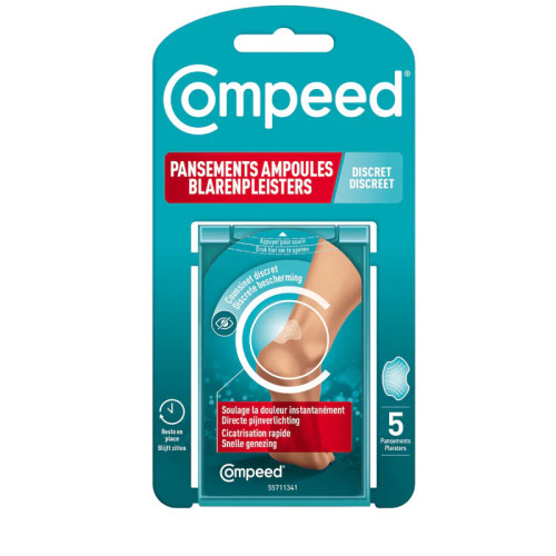 Pansements COMPEED Talon : Discrets & Hydrocolloïdes - Boîte de 5