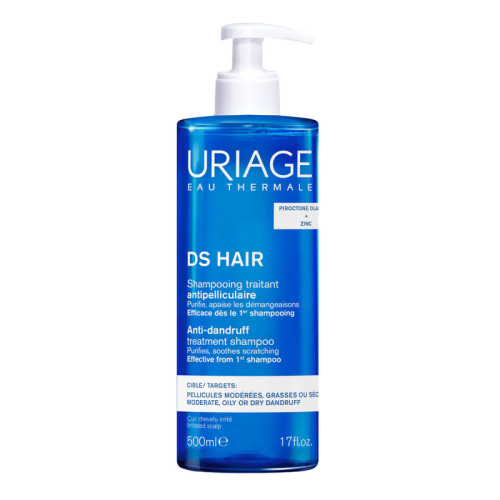 Uriage DS Hair : Shampoing Anti-Pelliculaire pour Cuir Chevelu Irrité