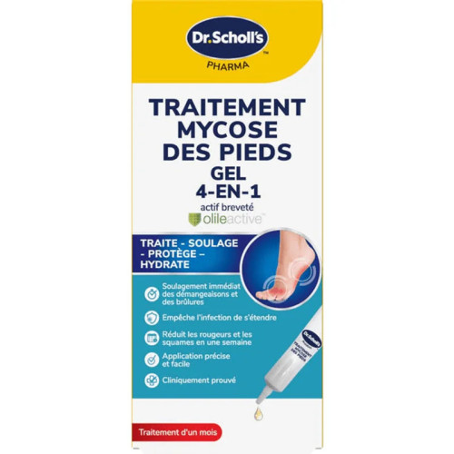 SCHOLL Gel Mycose Pieds 4 en 1 : Traite & Soulage en 1 Semaine
