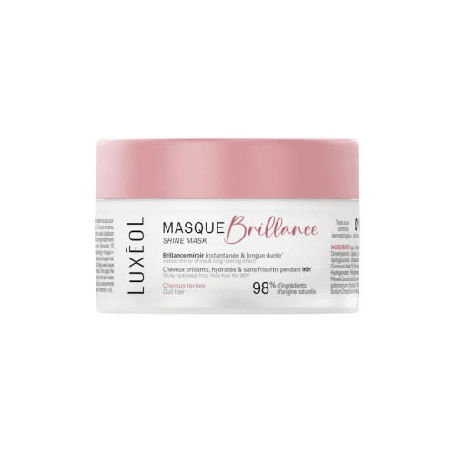 Masque Cheveux LUXEOL : Brillance miroir, hydratation 96h, 98% naturel