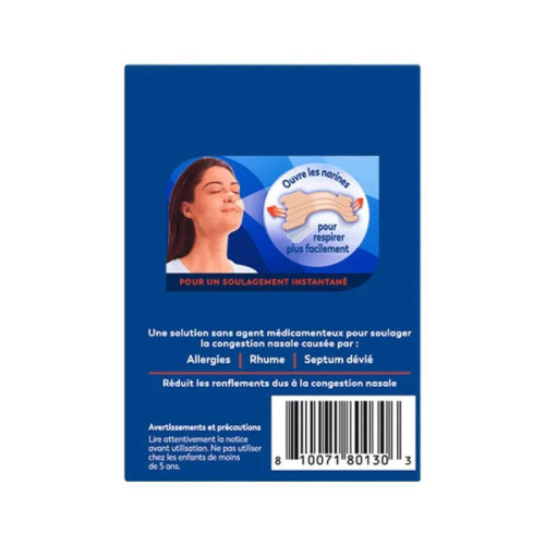 Bandelettes Nasales Extra-Fort : Soulagement Congestion & Ronflements