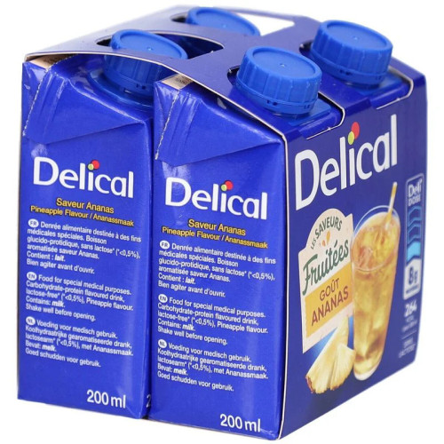 Boisson ananas DELICAL : 8g protéines/200ml pour nutrition renforcée