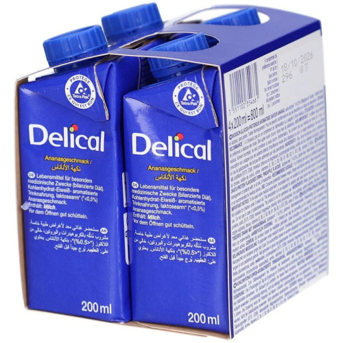 Boisson ananas DELICAL : 8g protéines/200ml pour nutrition renforcée